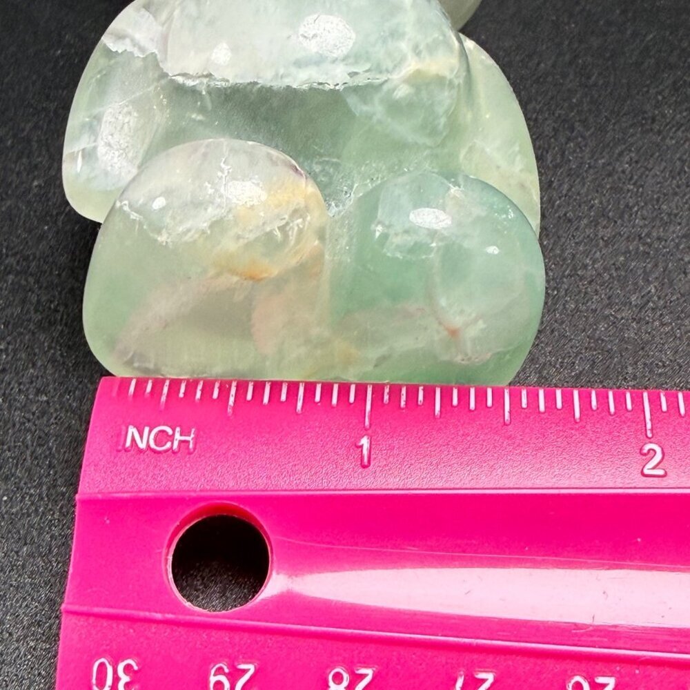 Natural Rainbow Fluorite Gummy Bear Hand Carved UVs Stone Crystal 4" 296g - Picture 10 of 12
